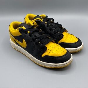 Nike‎ Air Jordan 1 Low GS Black Yellow Ochre